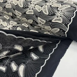 Bavlnená látka EMBROIDERY Amia black