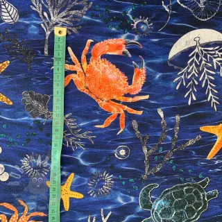 Decoratiestof met teflonbehandeling SEA LIFE ANIMALS