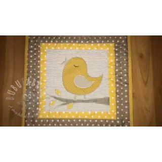 Katoenen stof Petit dots yellow
