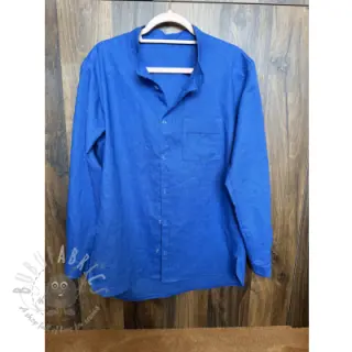 Voorgewassen linnen 170 g cobalt