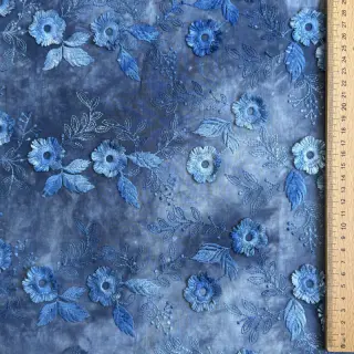 Bavlnená látka TIE DYE EMBROIDERY Poppy design L
