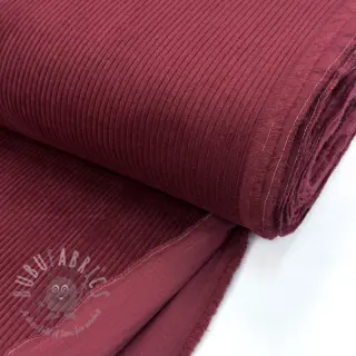 Ribfluweel wine red