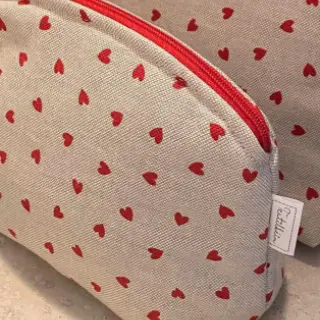Decoratiestof Linenlook Little love heart