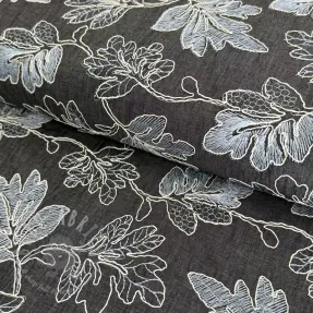 Katoenen stof JEANS EMBROIDERY Lisa design D