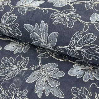 Katoenen stof JEANS EMBROIDERY Lisa design B