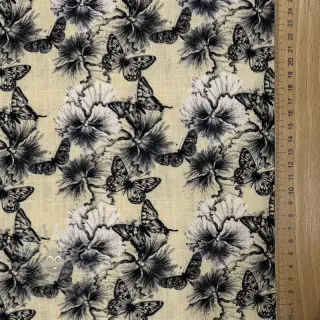 Viscose met linnen Hibiscus digital print