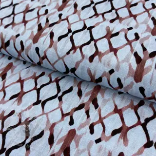 Viscose met linnen Ivy Diamonds design A digital print