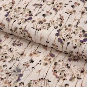 Viscose met linnen Agapanthus design C digital print