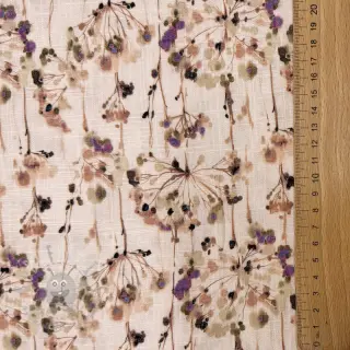 Viscose met linnen Agapanthus design C digital print