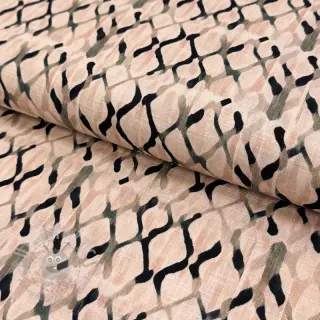 Viscose met linnen Ivy Diamonds design B digital print