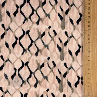 Viscose met linnen Ivy Diamonds design B digital print