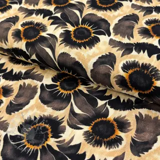 Viscose met linnen Sunlower design A digital print