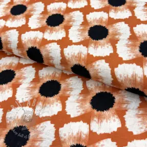Viscose met linnen Waxflower design En digital print