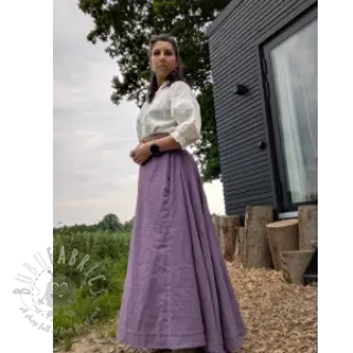 Voorgewassen linnen 170 g aubergine