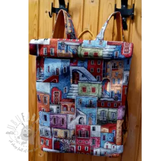 Decoratiestof GOBELIN PREMIUM Happy colourful village