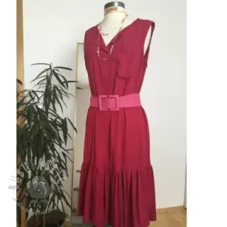 Katoenen popeline cerise