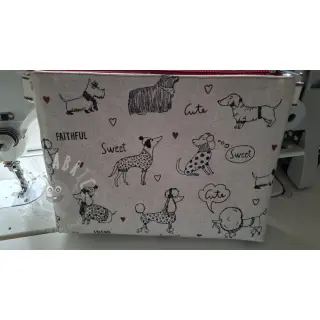 Decoratiestof Linenlook Sweet doggie friends