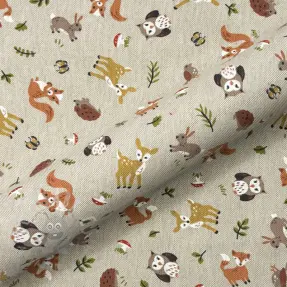 Decoratiestof Linenlook premium Forest Friend Animal