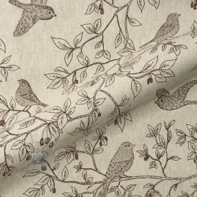 Decoratiestof Linenlook premium Branch Bird Song