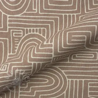 Decoratiestof Linenlook premium Curve Maze Line