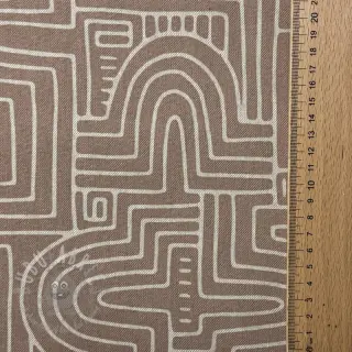 Decoratiestof Linenlook premium Curve Maze Line