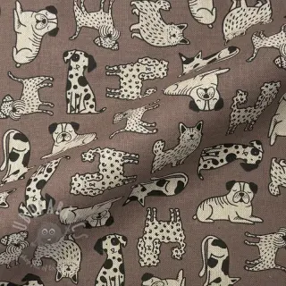Decoratiestof Linenlook premium Dog Wildlife Art