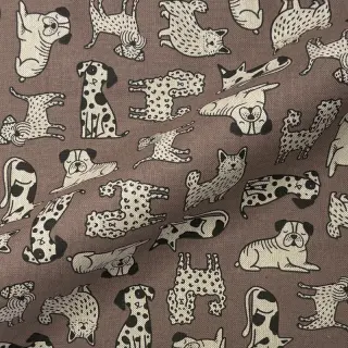 Dekoračná látka Linenlook premium Dog Wildlife Art