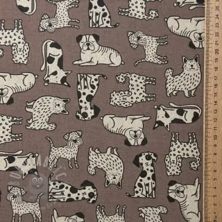 Decoratiestof Linenlook premium Dog Wildlife Art