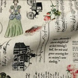 Decoratiestof Linenlook Regal Newspaper digital print