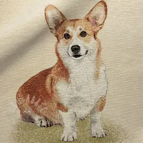 Decoratiestof GOBELIN PREMIUM Sitting Corgi Dog PANEL