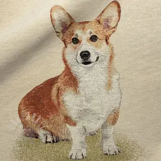 Decoratiestof GOBELIN PREMIUM Sitting Corgi Dog PANEL