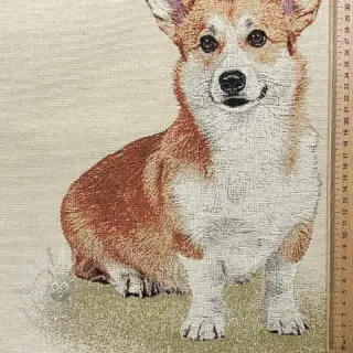 Decoratiestof GOBELIN PREMIUM Sitting Corgi Dog PANEL