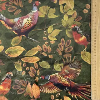 Decoratiestof VELVET Pheasant Forest Leaf