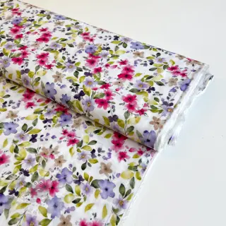 Viscose RADIANCE Flower Uma white digital print