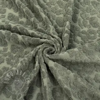 Badstof Animal skin dark green