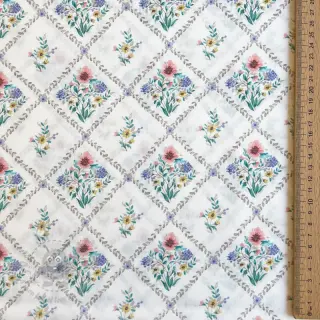 Katoenen stof Flowers Tara off white design En digital print
