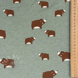 Tricot Bears dark mint melange