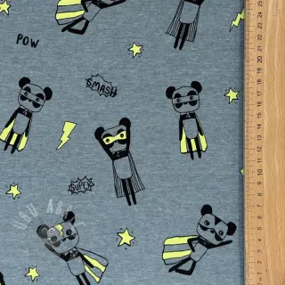 Tricot NEON Super heroes smoke blue melange