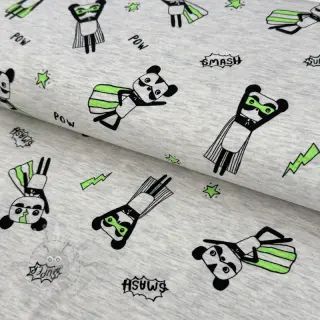 Tricot NEON Super heroes ecru melange