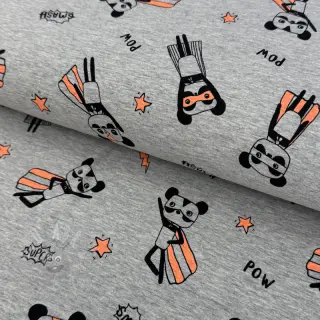 Tricot NEON Super heroes light grey melange