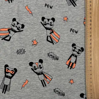 Úplet NEON Super heroes light grey melange