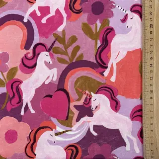 Úplet Unicorns mauve digital print