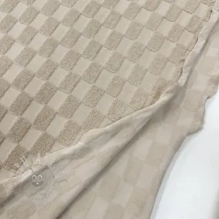 Badstof Checks sand