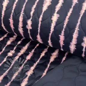 Gewatteerde stof VELVET Stripes navy