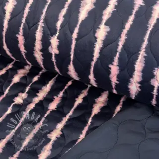 Gewatteerde stof VELVET Stripes navy