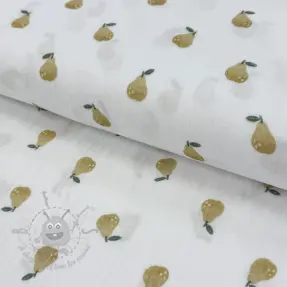 Dubbelgaas/mousseline Pears design En digital print