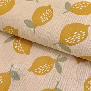 Dubbelgaas/mousseline Lemons sand