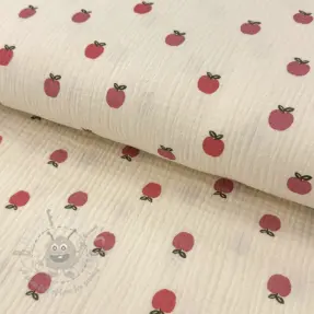 Dubbelgaas/mousseline Fruits apple natural