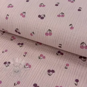 Dubbelgaas/mousseline Fruits cherry soft rose