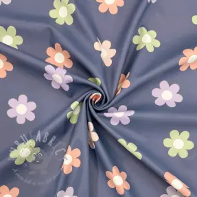 Stof voor regenjas Flowers jeans